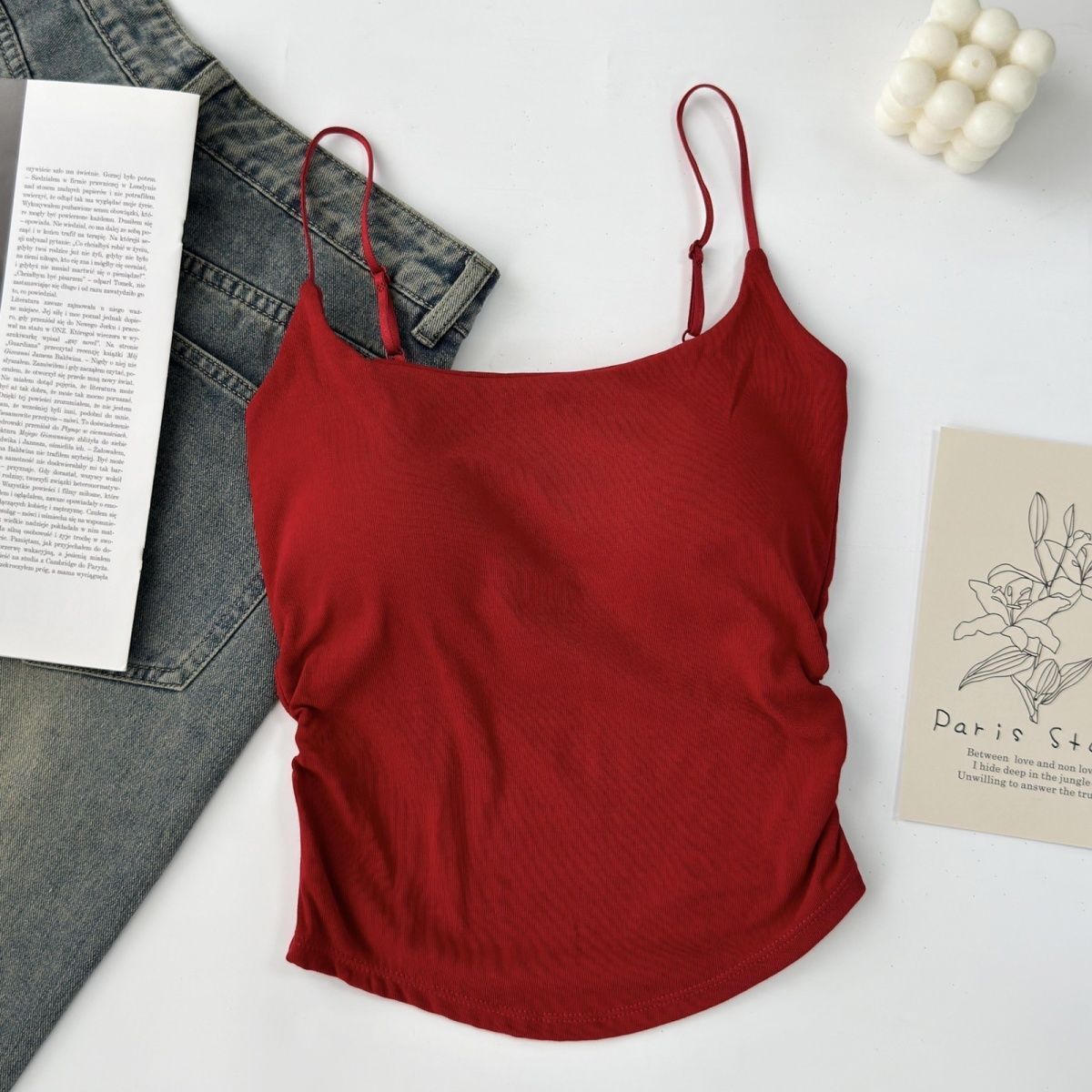 Womens Slim-Fit Camisole with Built-in Padding