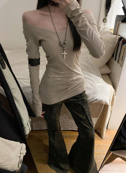 Womens Slim Fit Long Sleeve T-shirt