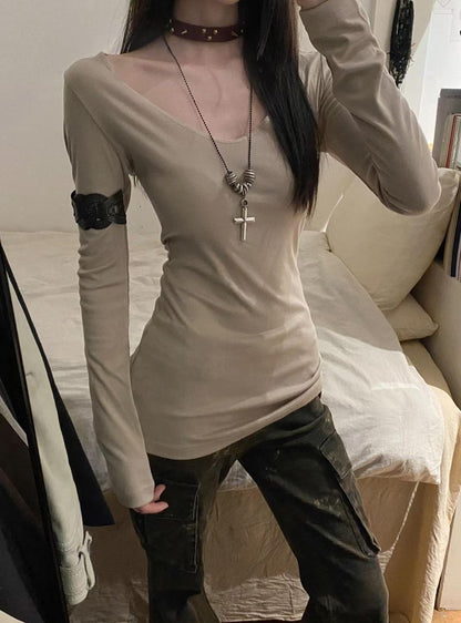Womens Slim Fit Long Sleeve T-shirt