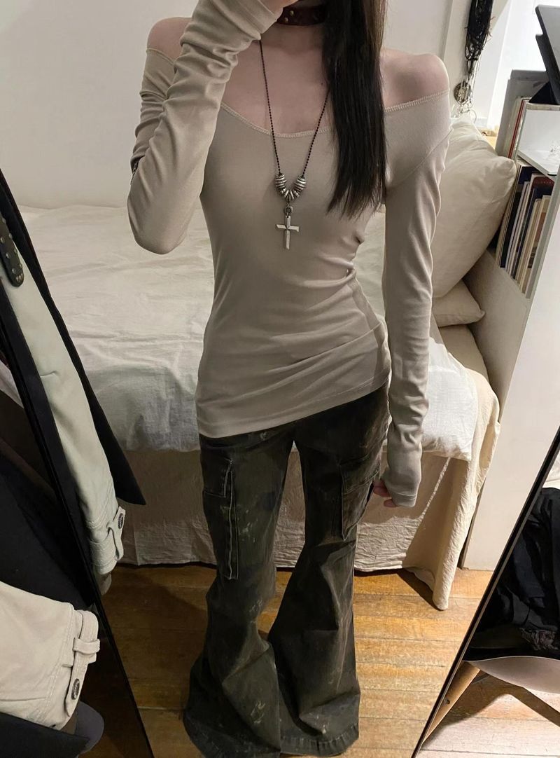 Womens Slim Fit Long Sleeve T-shirt