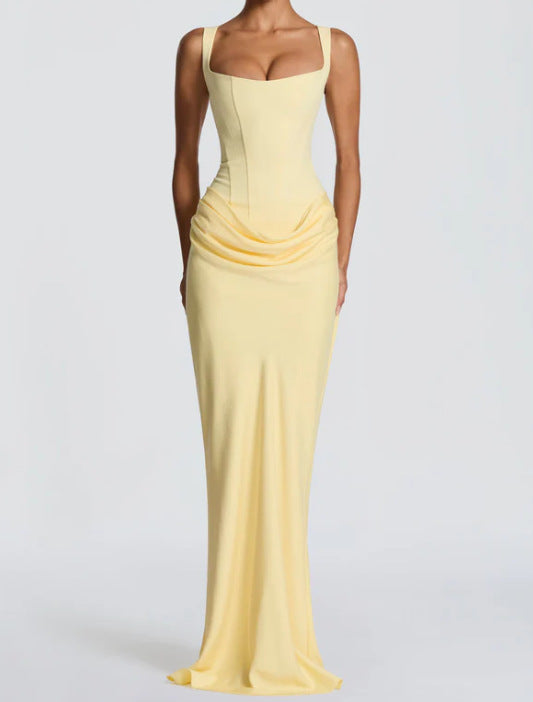 Womens Slim Fit Spaghetti Strap Bodycon Dress