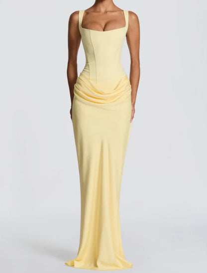 Womens Slim Fit Spaghetti Strap Bodycon Dress