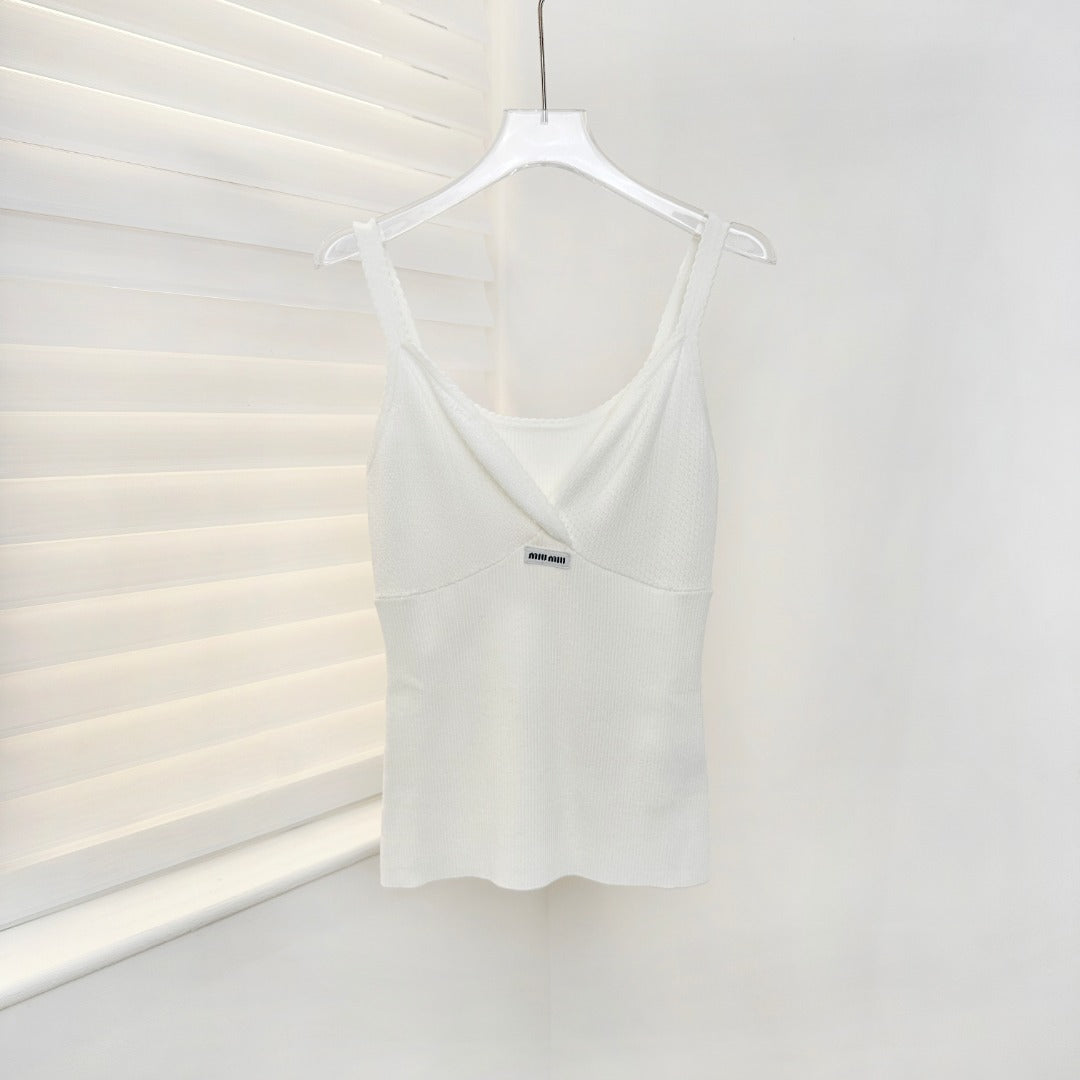 Womens Slim Fit V-Neck Knitted Camisole
