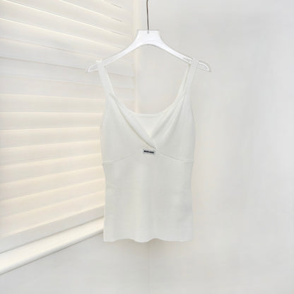 Womens Slim Fit V-Neck Knitted Camisole