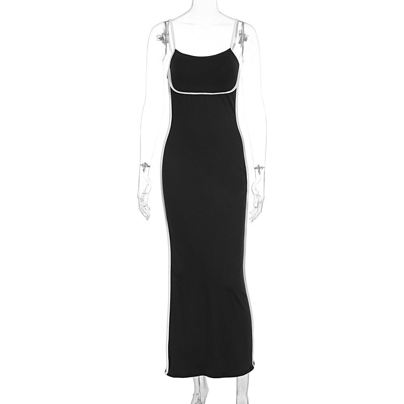 Womens Sling U-Neck Slimming Dress