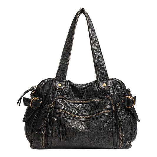 Womens Soft Leather Retro Crossbody Shoulder Bag