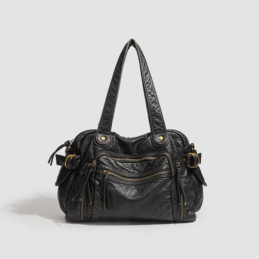Womens Soft Leather Retro Crossbody Shoulder Bag