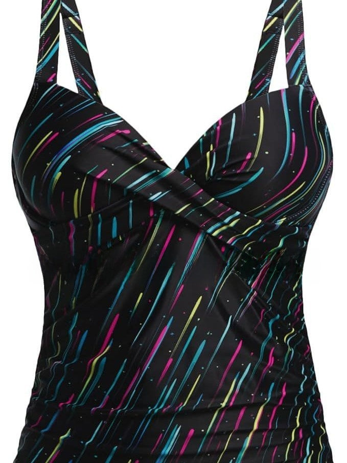 Womens Solid Color Bikini Swimsuit
