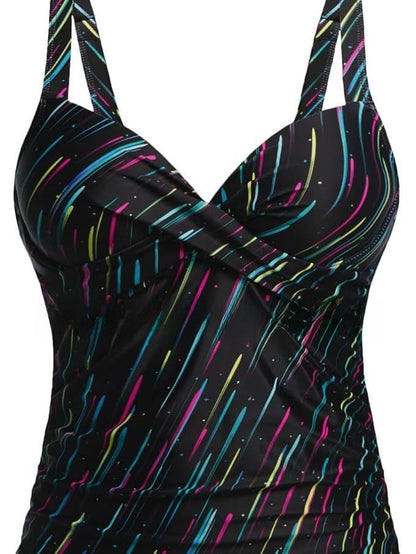 Womens Solid Color Bikini Swimsuit