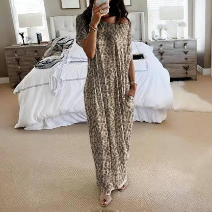 Womens Solid Color Casual Dress