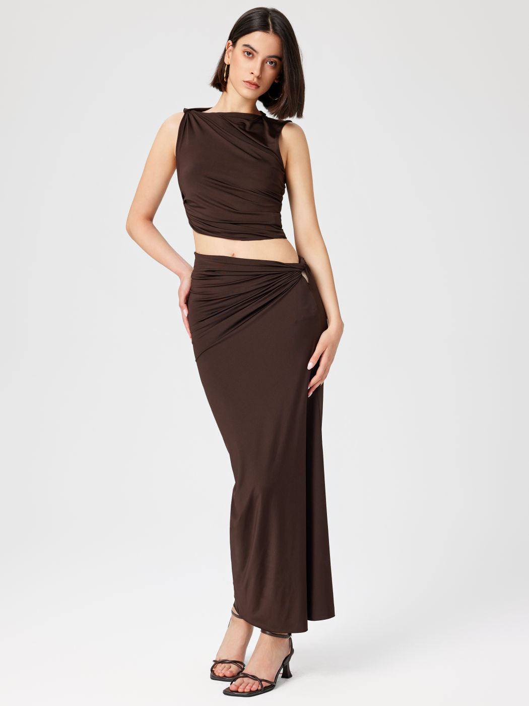 Womens Solid Color Knit Dress
