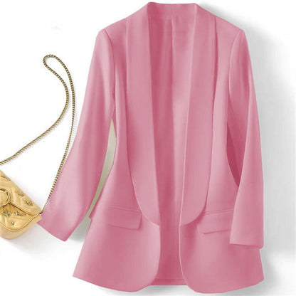 Womens Solid Color Lapel Blazer