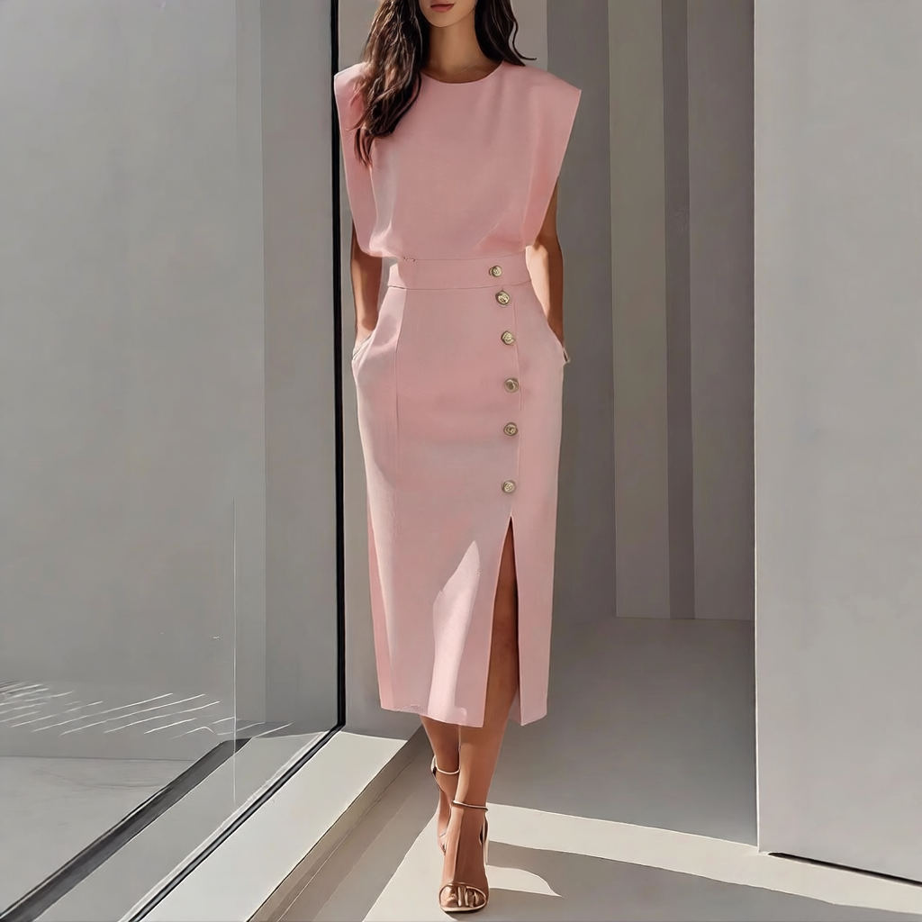 Womens Solid Color Summer Dress