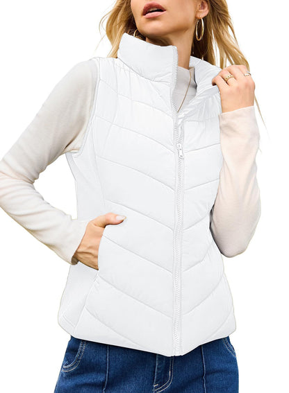 Womens Stand Collar Winter Vest