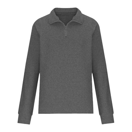 Womens Stand Collar Zipper Long Sleeve Snake Bone Pattern Patchwork Sweater