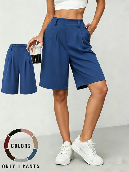 Womens Straight Leg Casual Shorts