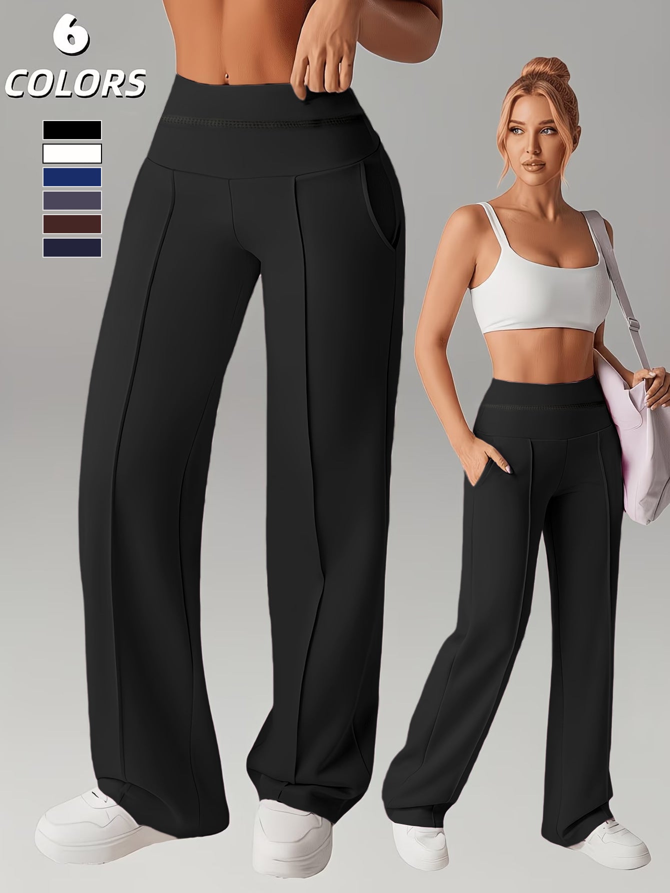 Womens Straight Leg Fitness Pants