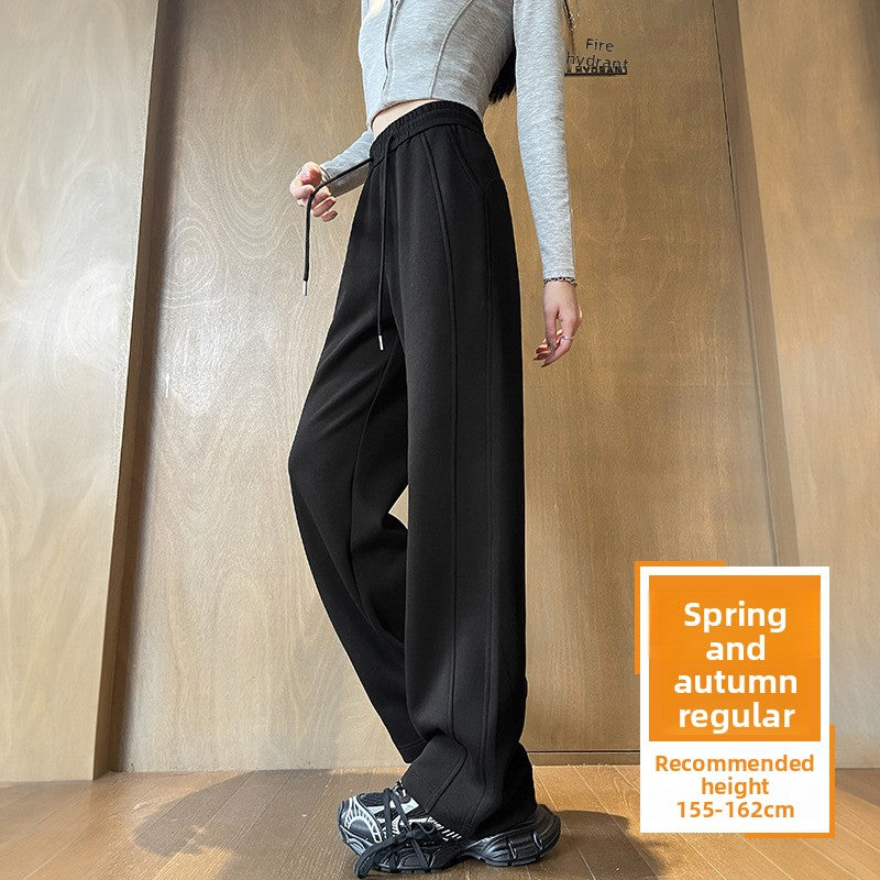 Womens Straight Leg Fleece Lined Casual Pants
