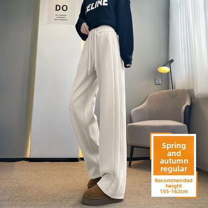 Womens Straight Leg Fleece Lined Casual Pants