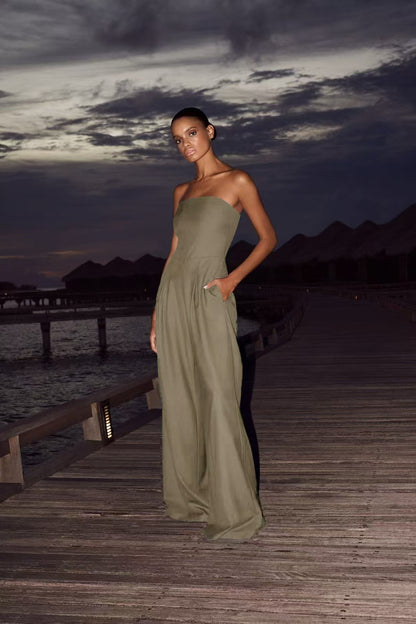 Womens Straight Leg Polyester Trousers