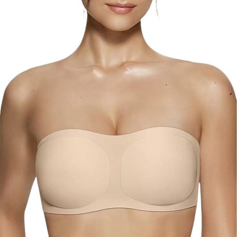 Womens Strapless Push Up Bandeau Bra