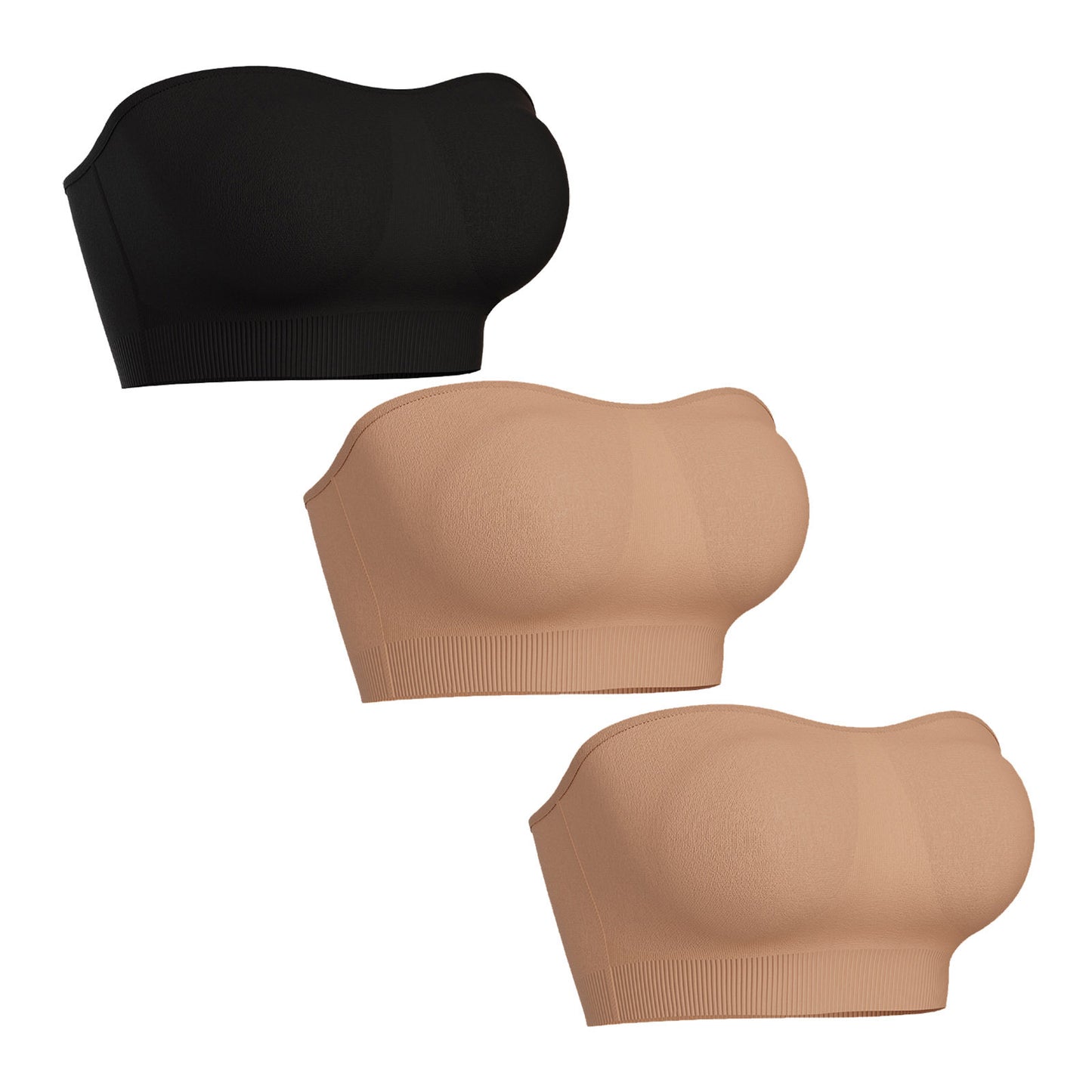 Womens Strapless Seamless Bandeau Bra