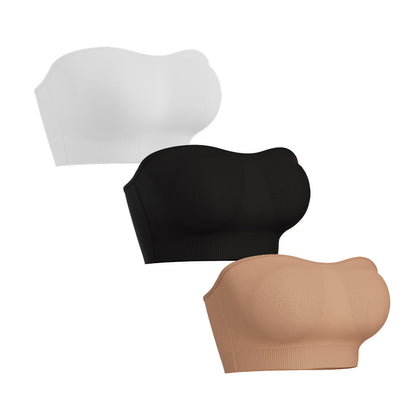 Womens Strapless Seamless Bandeau Bra