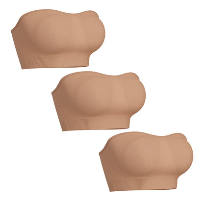 Womens Strapless Seamless Bandeau Bra