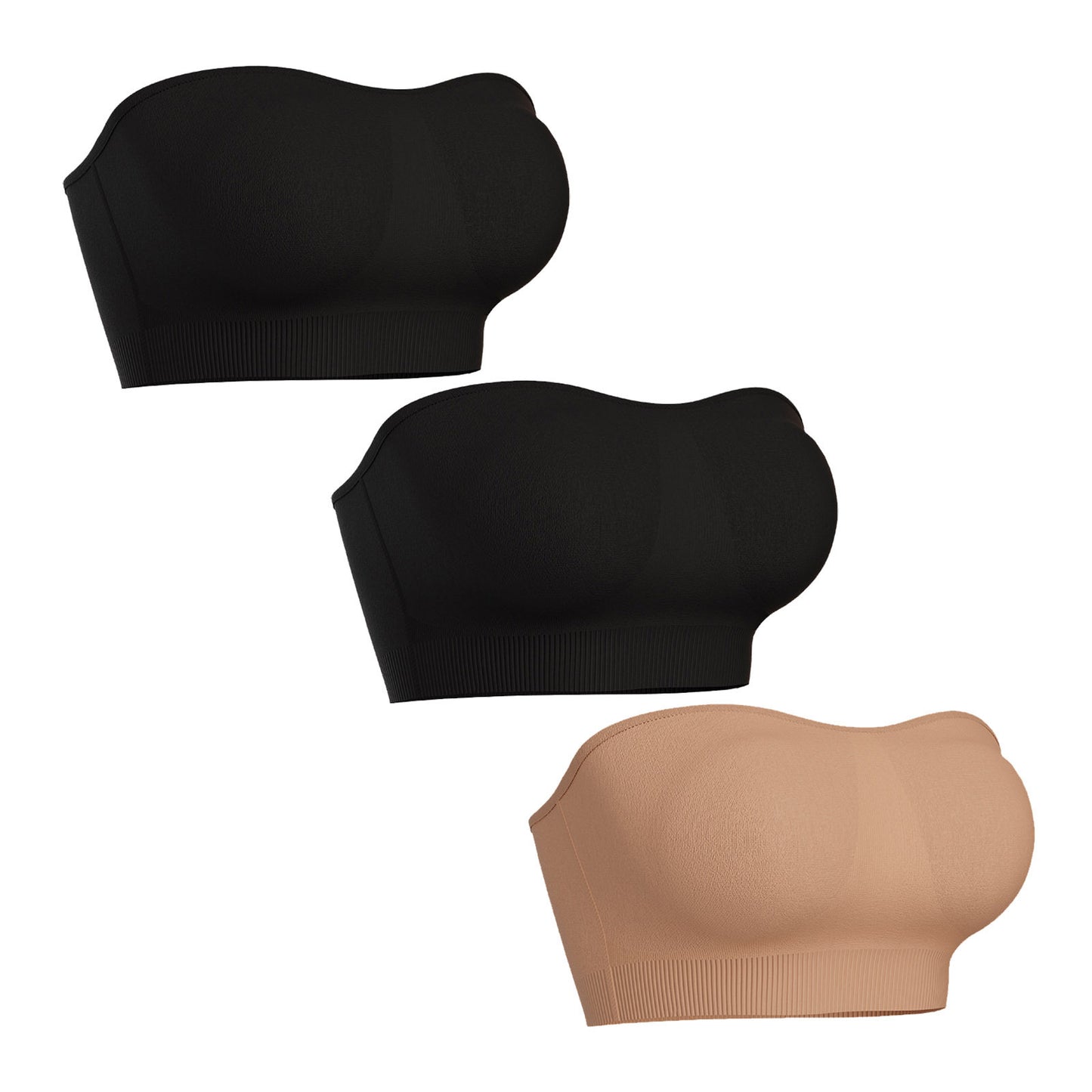 Womens Strapless Seamless Bandeau Bra