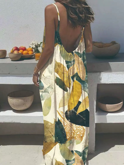Womens Strappy Backless Maxi Dress
