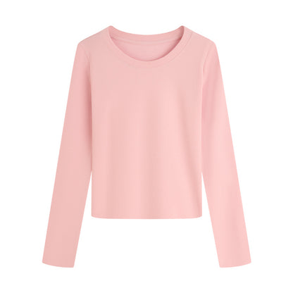 Womens Stretch Slim Fit Round Neck T-Shirt