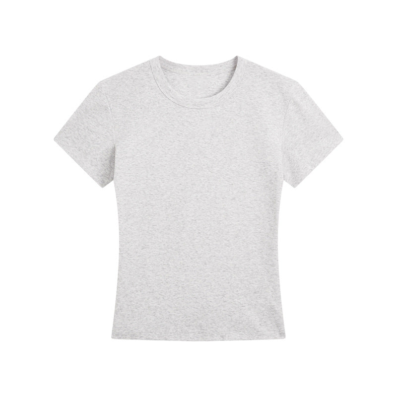 Womens Stretch Slim Fit Round Neck T-Shirt