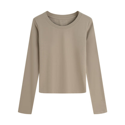 Womens Stretch Slim Fit Round Neck T-Shirt