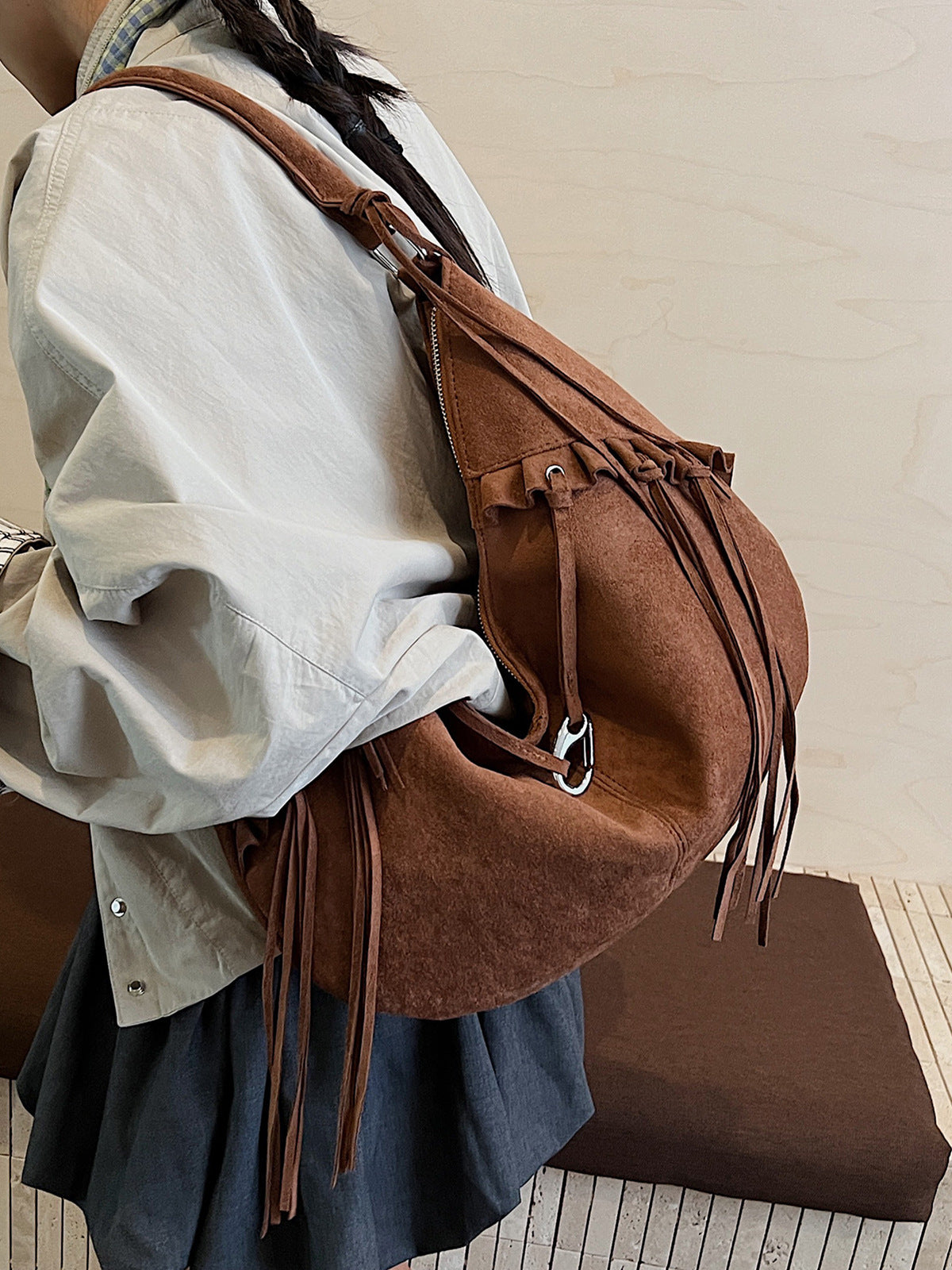 Womens Suede Bag