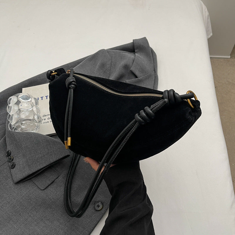 Womens Suede Crossbody Bag
