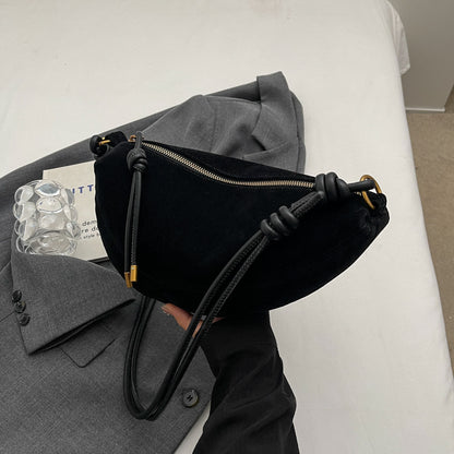 Womens Suede Crossbody Bag