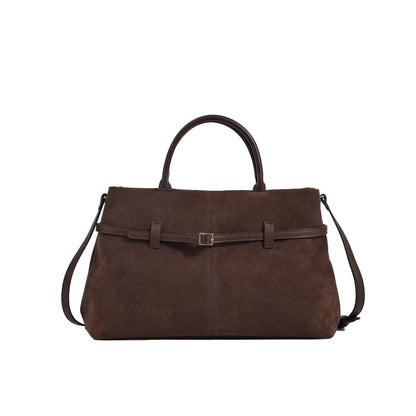 Womens Suede Crossbody Bag Vintage Style