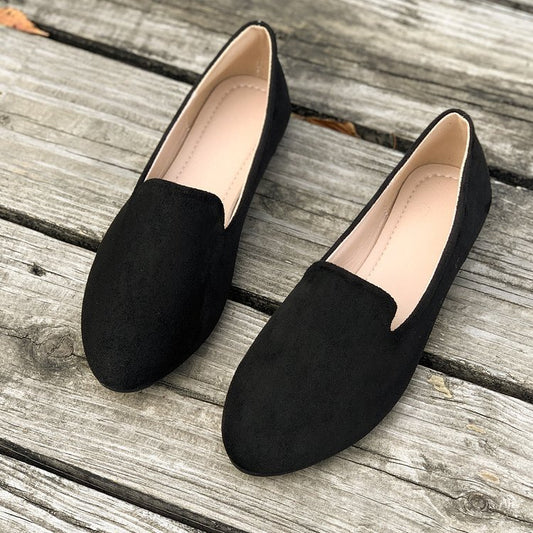 Womens Suede Flat Shoes