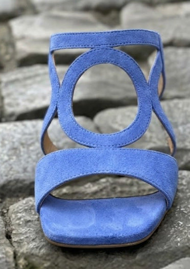 Womens Suede High Heeled Sandals