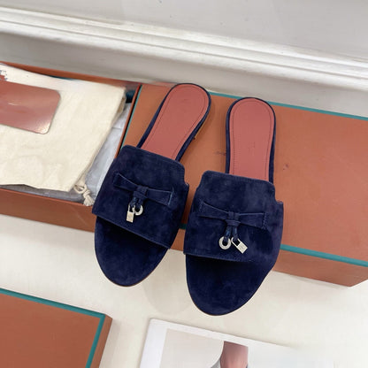 Womens Suede Tassel Sandals