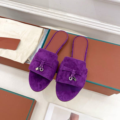 Womens Suede Tassel Sandals