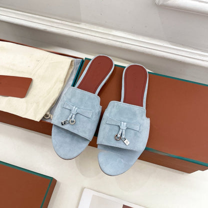 Womens Suede Tassel Sandals