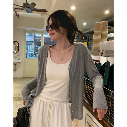 Womens Tencel Knit Cardigan