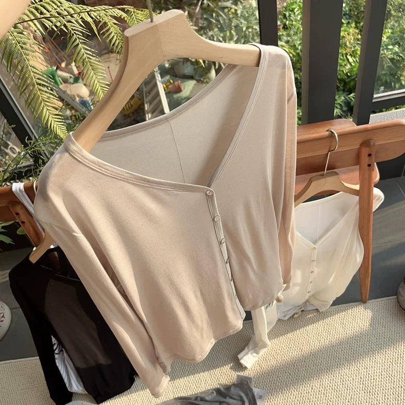 Womens Tencel Knit Cardigan