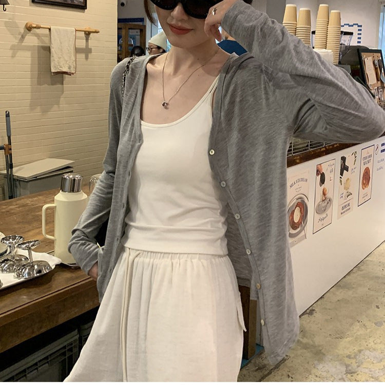 Womens Tencel Knit Cardigan