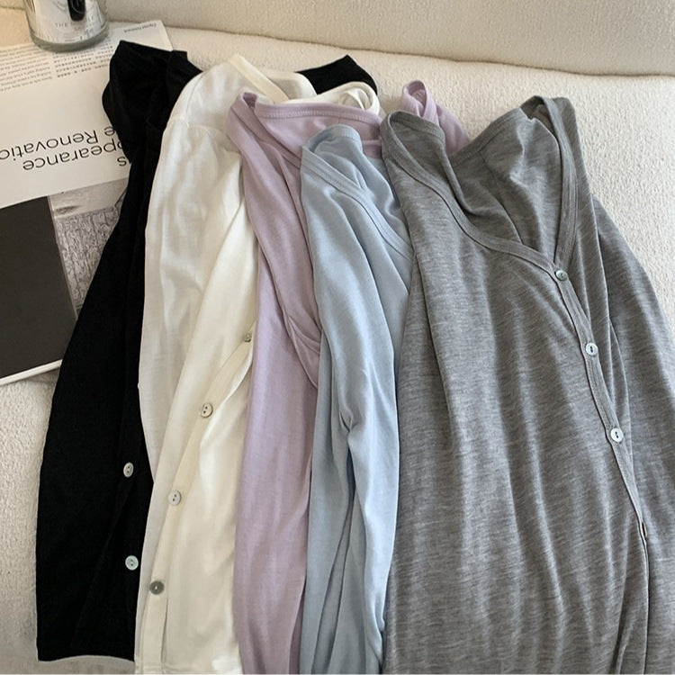Womens Tencel Knit Cardigan