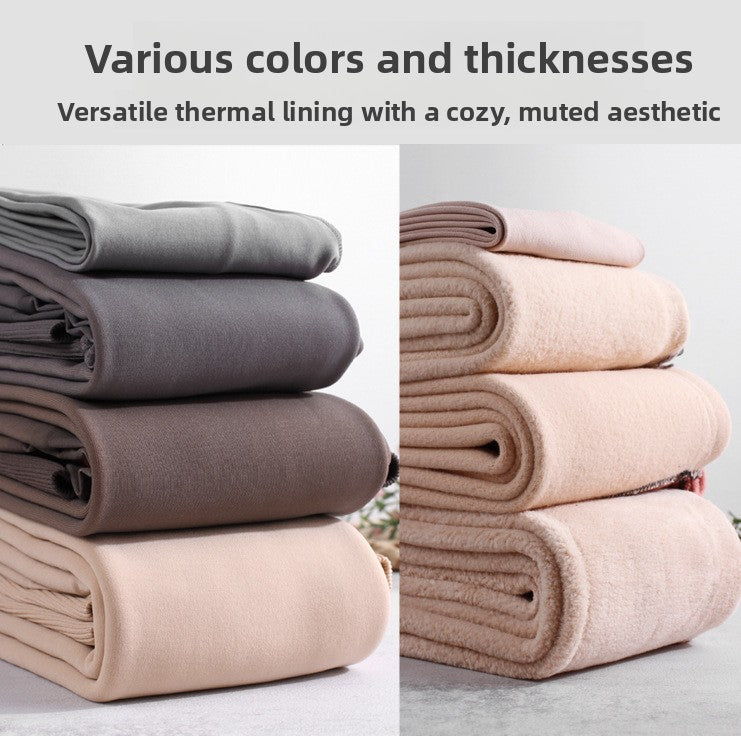 Womens Thermal Velvet Leggings with Translucent Design