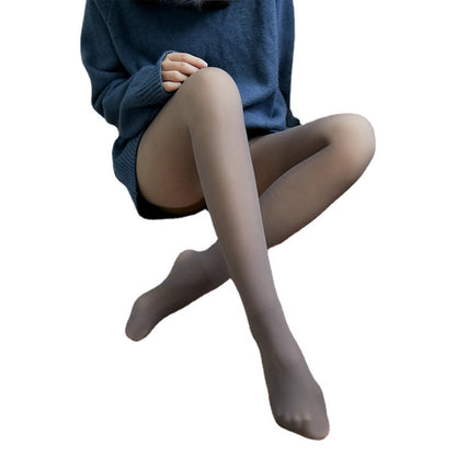 Womens Thermal Velvet Leggings with Translucent Design