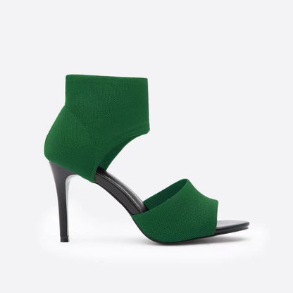 Womens Thin Heel Fish Mouth Sandals