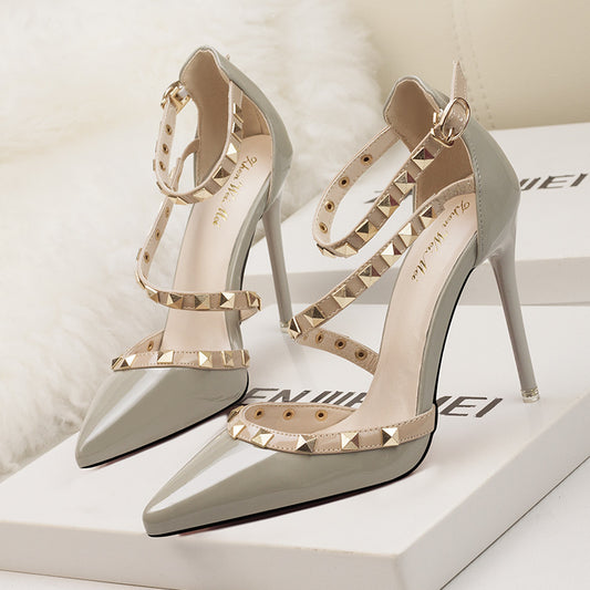 Womens Thin Heel Sandals
